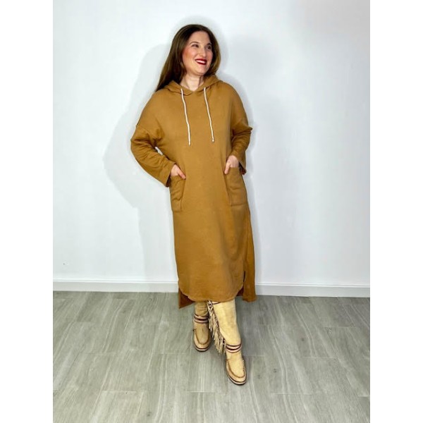 Vestido Tachy Camel